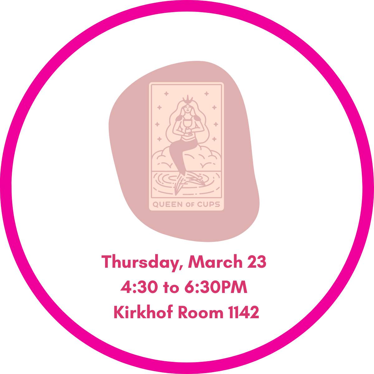 Fill Your Cup Sis on Thursday, March 23rd 4:30 to 6:30pm in Kirkhof Room 1142.